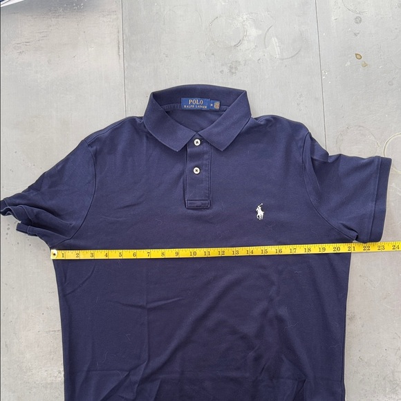 EUC soft touch Polo by Ralph Lauren Men's M Navy Blue Polo Shirt - Picture 3 of 6